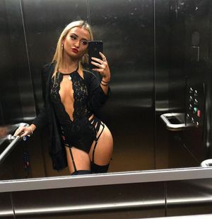 Slutty teen in elevator