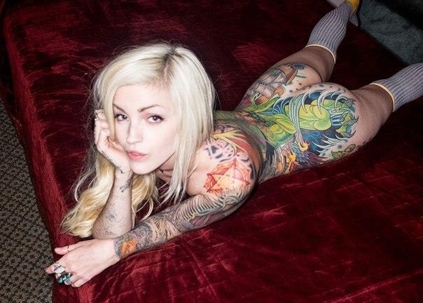 Tatted babe