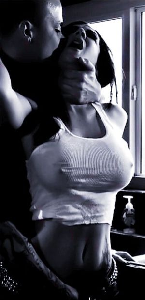 Hot couple in passionate pose