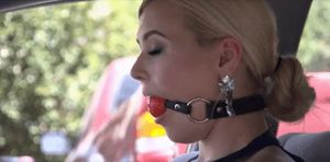 Sexy blonde gagged