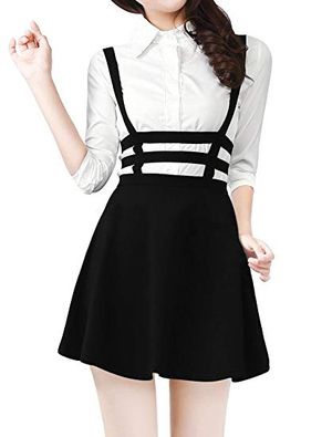 White blouse and black skirt