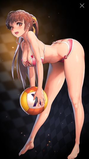 I'd play volleyball with her