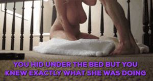 a good clue was him sighing ." Oh yea baby..suck my cock..suck my fucking hard cock"