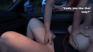 Mature wife groped while hubby watches