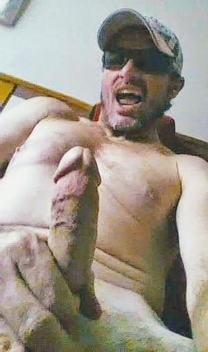 Stroking my nice size cock.