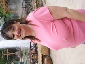 Big tit mature no bra in public