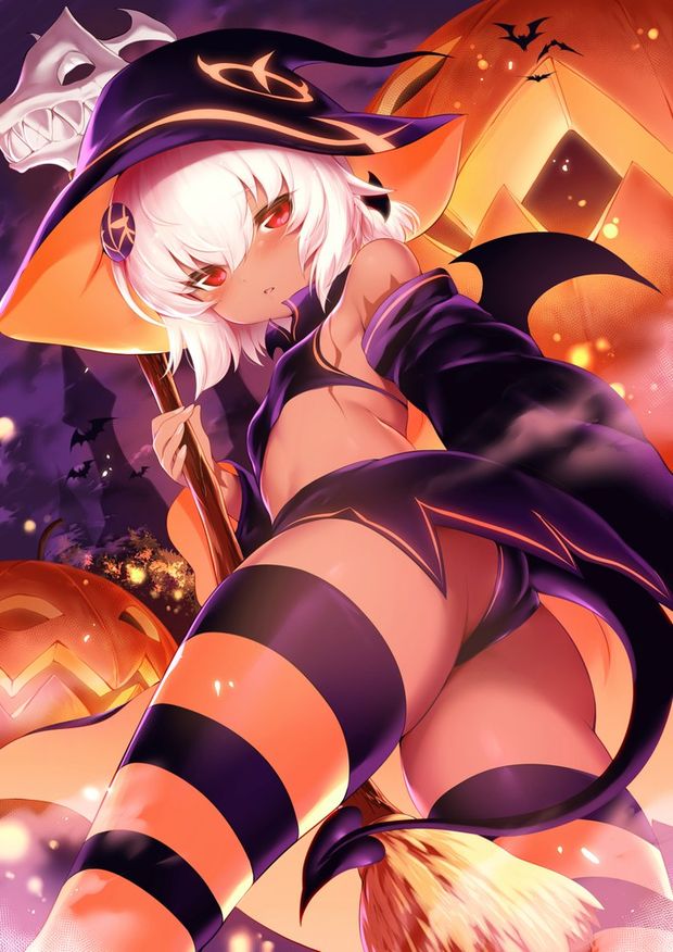 black rock shooter tanaka: nenrei equal kanojo inaireki no mahoutsukai halloween witch strength (black rock shooter) m-da s-tarou