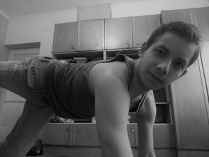 Pose in front of the camera