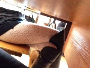 classroom, under the desk