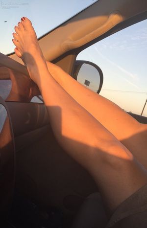 Feet up on the dash