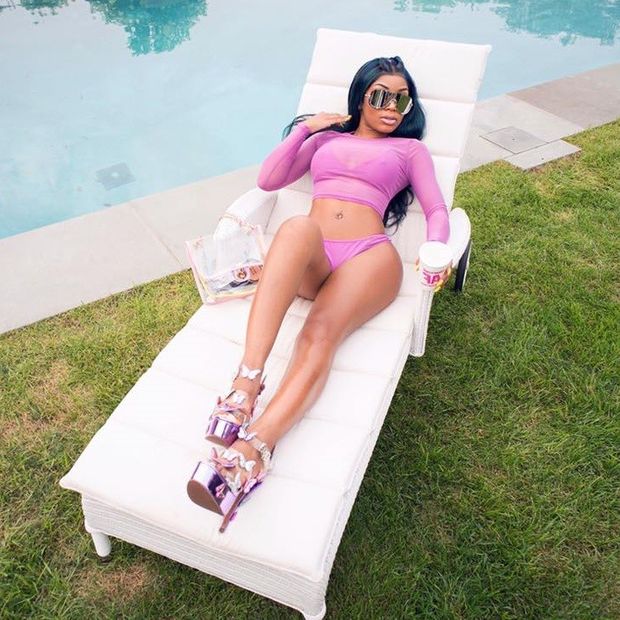 RICH BITCH Enjoying Her Luxary Pool Side Hotel