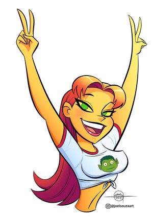 Teen Titan Starfire by jfsouzatoons