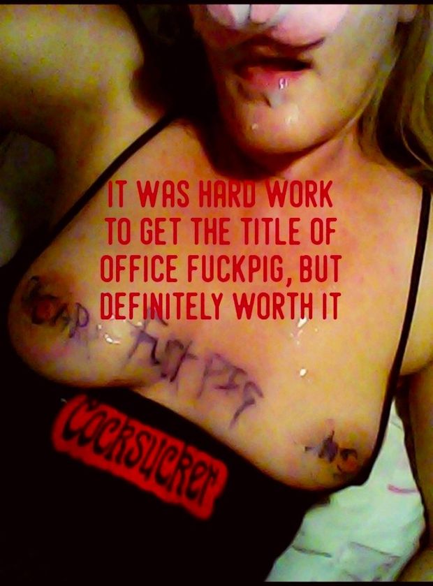 Fuckpigs main career goal is being the office cumdump