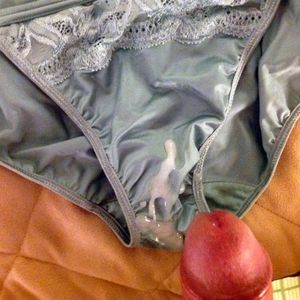 Friend cumming on his wife's panties