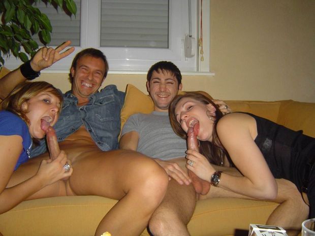 These swinger couples look so happy