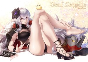 azur lane graf zeppelin (azur lane) graf zeppelin (beachside urd) (azur lane) ryou (pix gallerio)