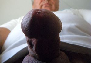 My ex Dorothy took this pic as she was lying on her back between my legs