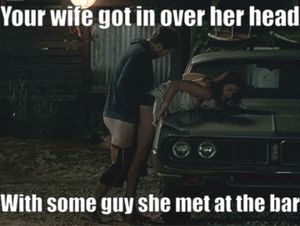 He had his way with her behind the bar