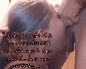 Hotwife salivating on rough deepthroat in lover's cock.