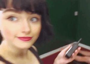 Electric chastity fun selfie