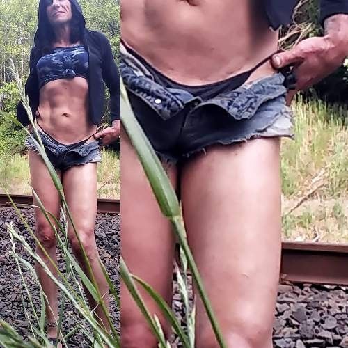 me on the tracks by the river