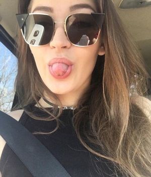 Dani Daniels sexy tongue out selfie