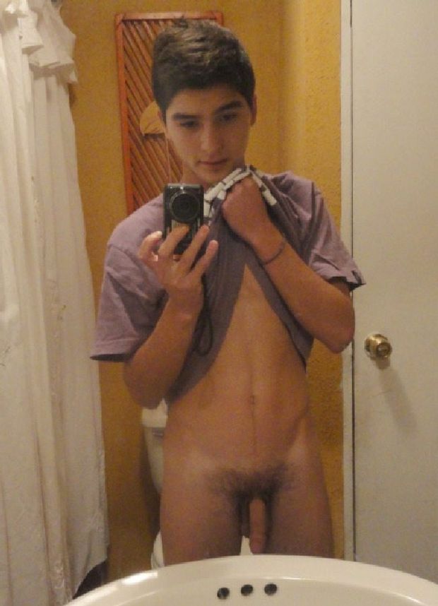 Hot Twink Showing Soft Hairy Cock