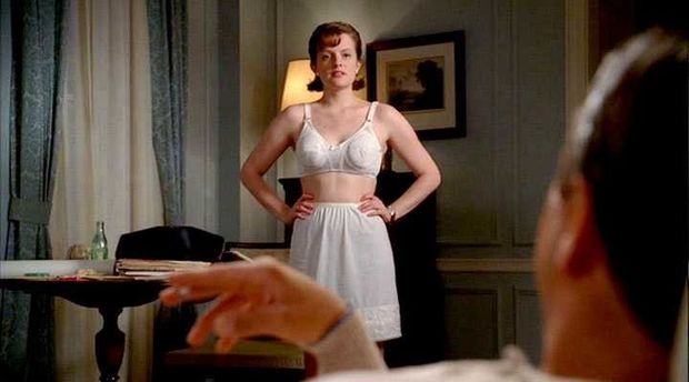 Peggy from Mad Men in 1960s Lingerie