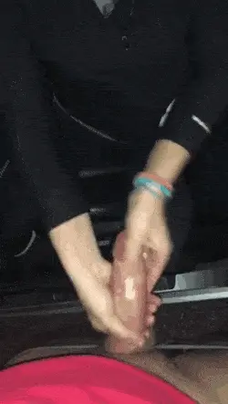 Clothed cumshot