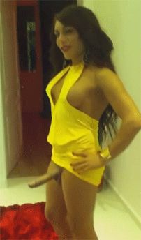 Huge cock tranny hard as a rock