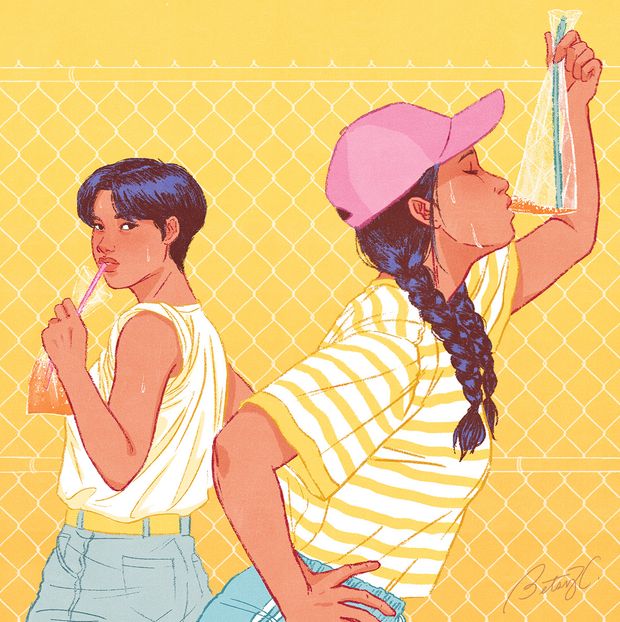 did not know soda in a bag lookin at your crush was a lez thing