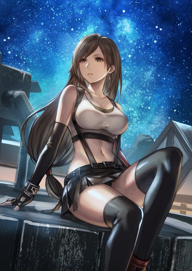 final fantasy final fantasy vii starry sky tifa lockhart anbe yoshirou