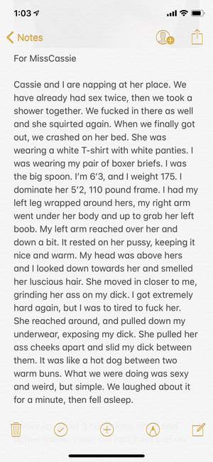 Sexy story for MissCassie Part 1