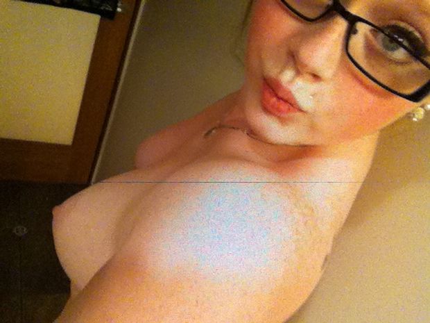 cute glasses blonde tit