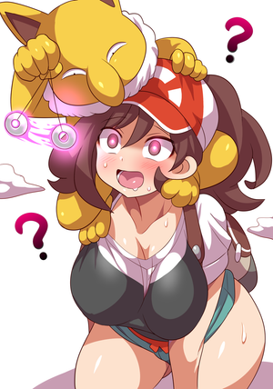 ayumi and hypno (pokemon (game) and etc) drawn by konno tohiro