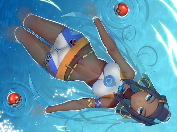 pokemon pokemon (game) pokemon sword & shield nessa (pokemon) gatchan