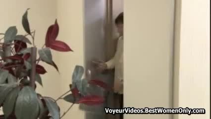 Japanese Teen Blocked In Elevator Fucked By Colleague