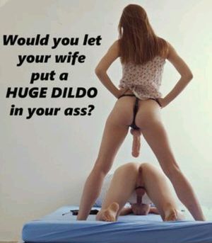 strapon femdom caption