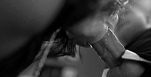 lingerie and leashed for the perfect blowjob