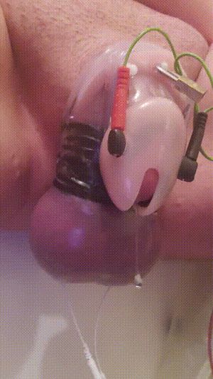 Precum drool in chastity