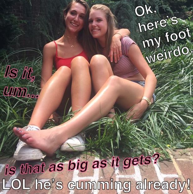 Barefoot tease caption