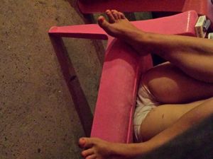 Wife hot feet and legs