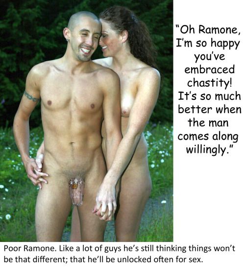 it's so much better when the man willingly comes to the port of the chastity cage