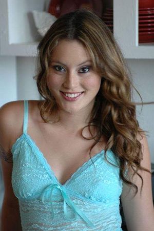 Sexy blonde with amazing smile