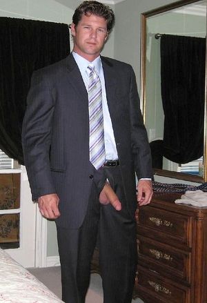 Handsome executive at home