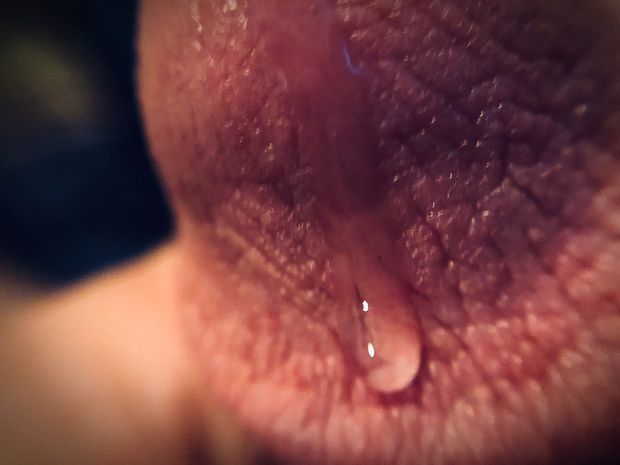 Pre cum closeup