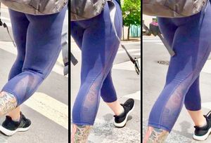 Teen in Purple leggings