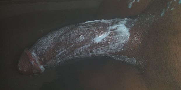 My hard cock in the shower