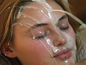 cutie takes MONSTER load to the face