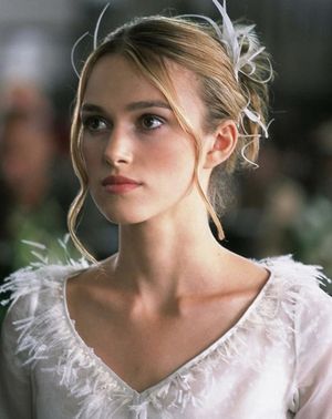 Keira Knightley watches as the monster black cock swings back and forth on stage